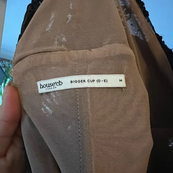 House of CB Black Floral Lace Midi Dress - Picture 4 of 4